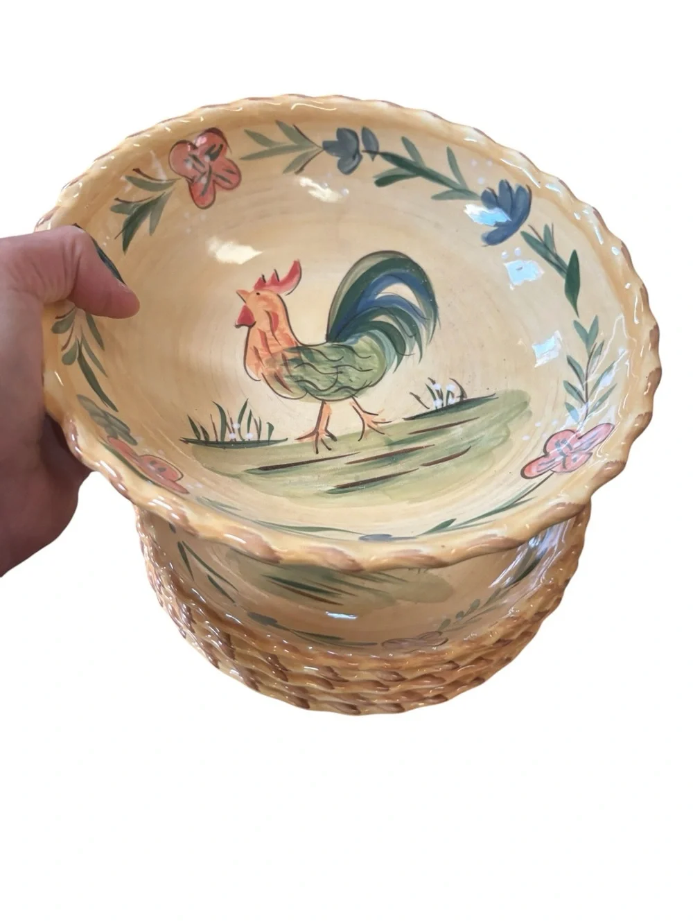 Target Home Hand-Painted Rooster Ceramic 9